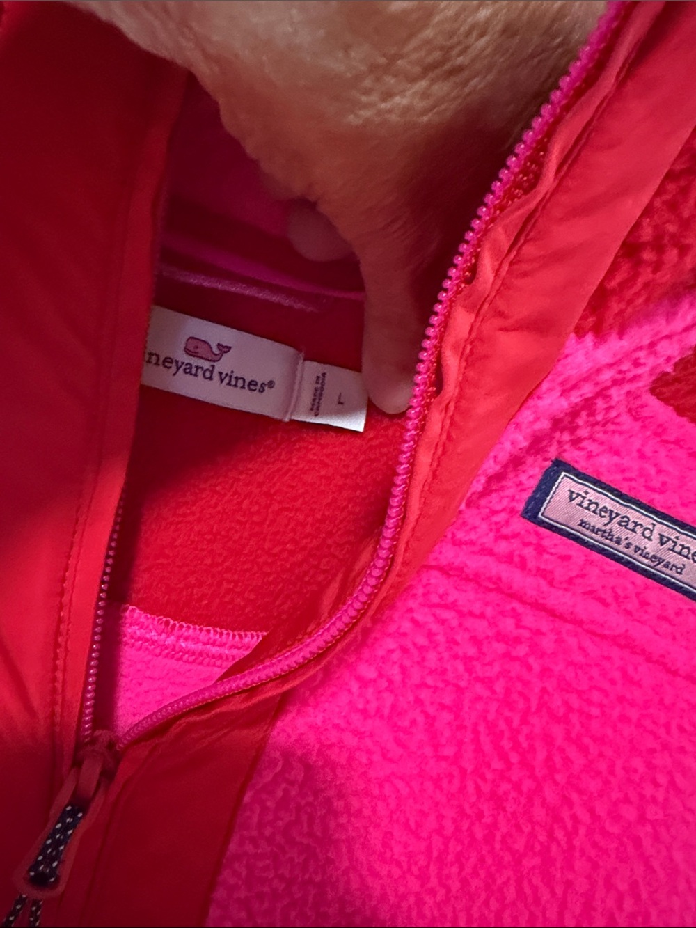 Vineyard Vines women’s red/Pink Fleece Jacket